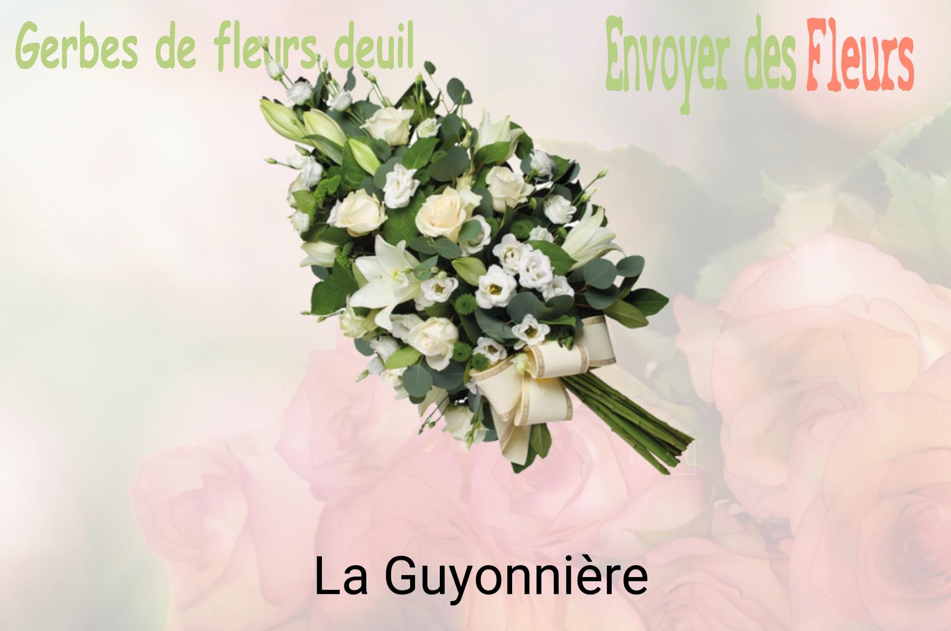Gerbe de fleurs de deuil livrée à La Guyonnière